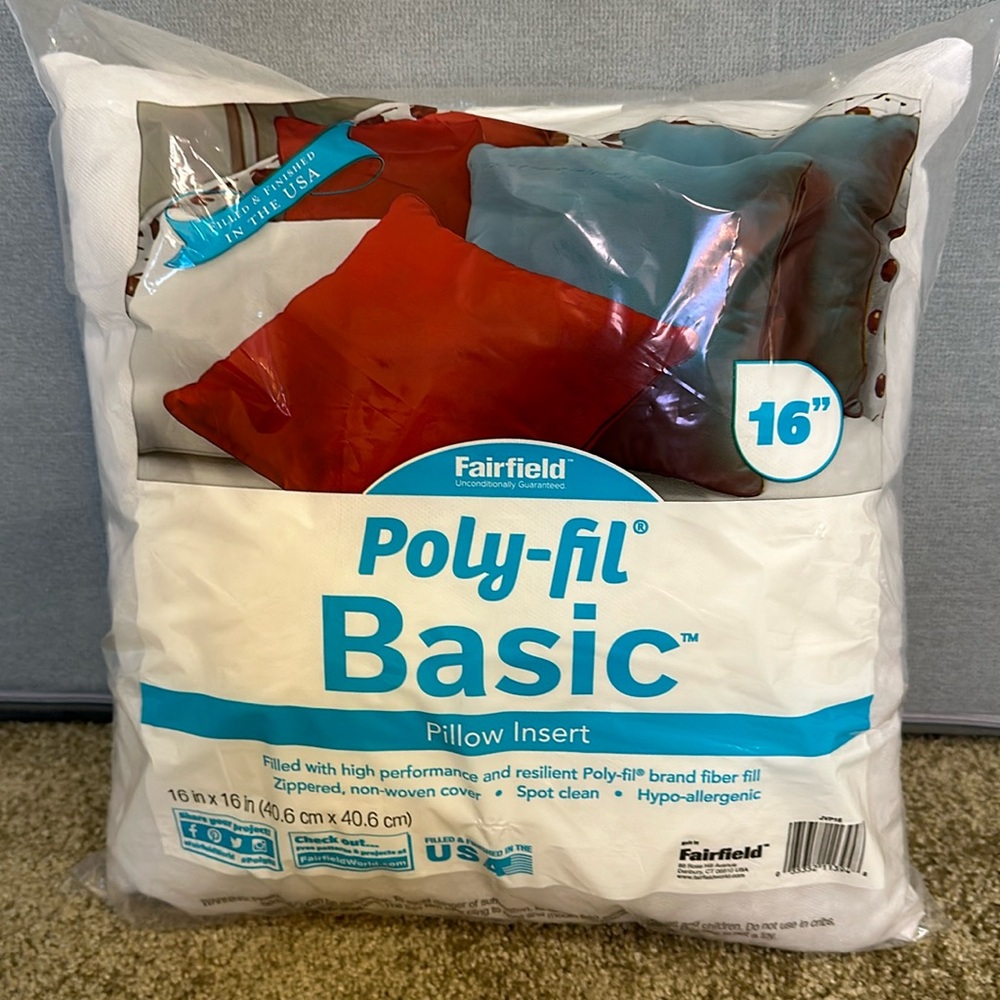 Pillow Insert - 16” poly-fil